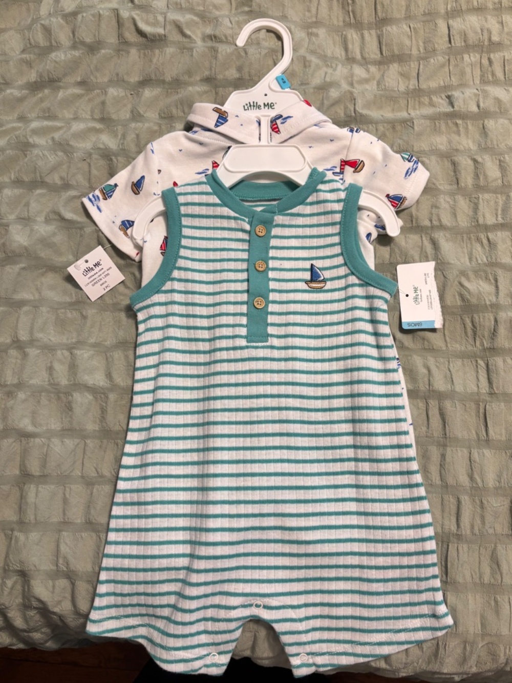 Nautical Baby Boy Rompers - Picture 2 of 2
